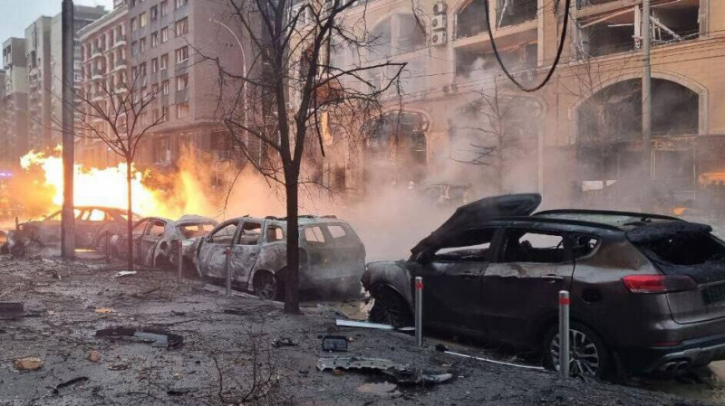 Появились фото последствий удара возмездия ВС России по Украине